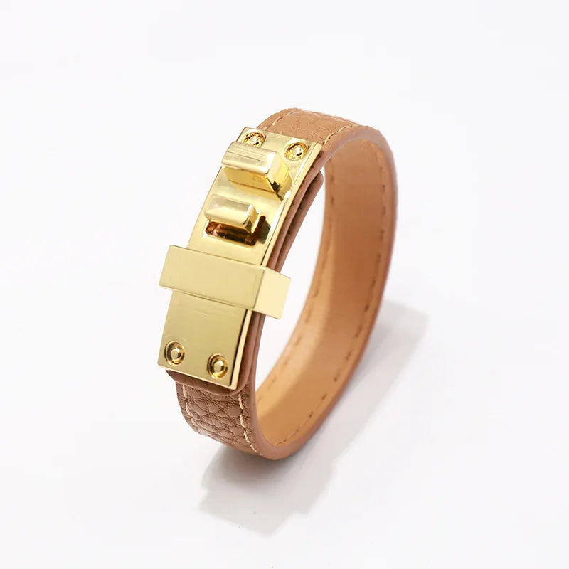 Lychee Pattern, Glossy Bracelets. Belt Buckle PU Leather for Women / Men. Multicolor Couple Bangles. Fashion Top Jewelry. Great Looking Bracelet. As I write, All Colors are Good EXCEPT BLACK.