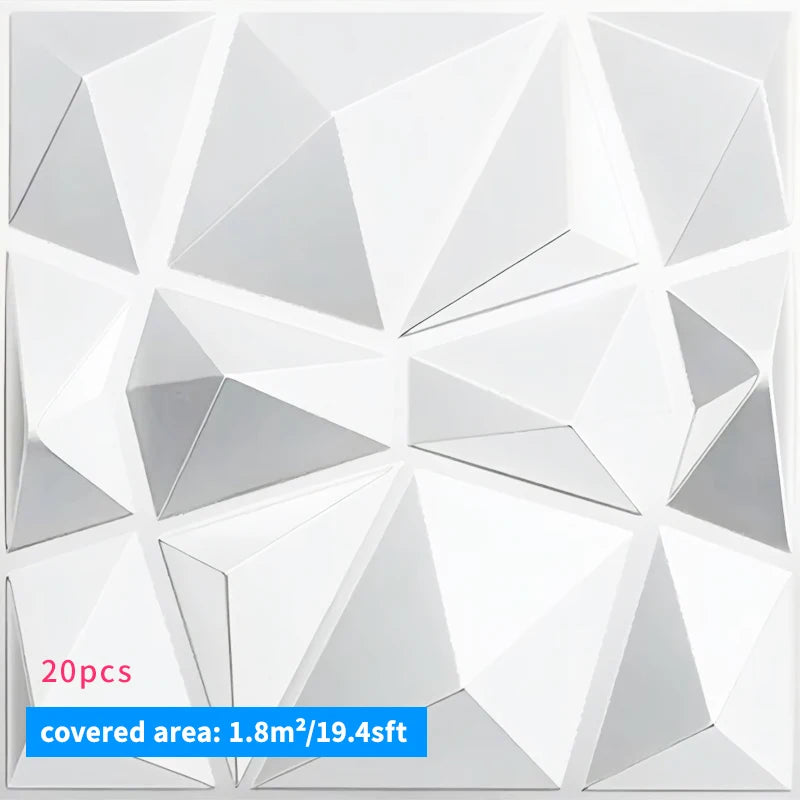 3D Wall Panels 30x30cm Indoor Wall Decoration for Living Room Bedroom Hotel Office Mural Tile-Panel-Mold 3D Wall Sticker