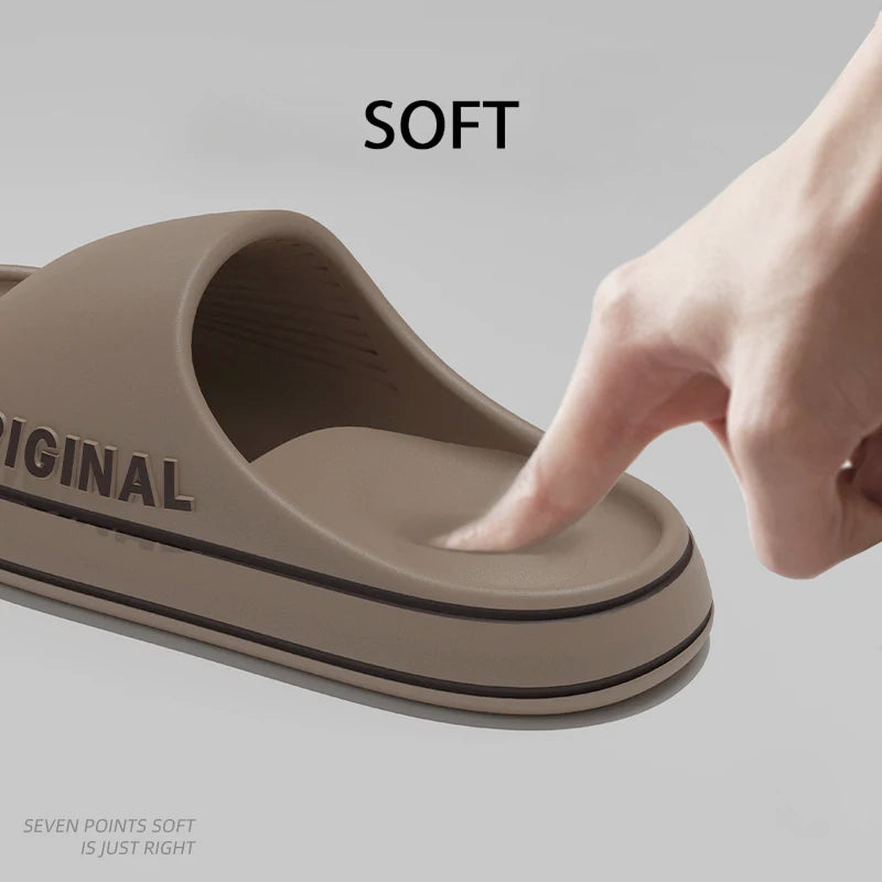 Womens " Letter " Slippers, Beach Slides  IN Solid Colors.  Mens Thick Sole Indoor Bathroom Anti Slip Shoes, Summer Sandals