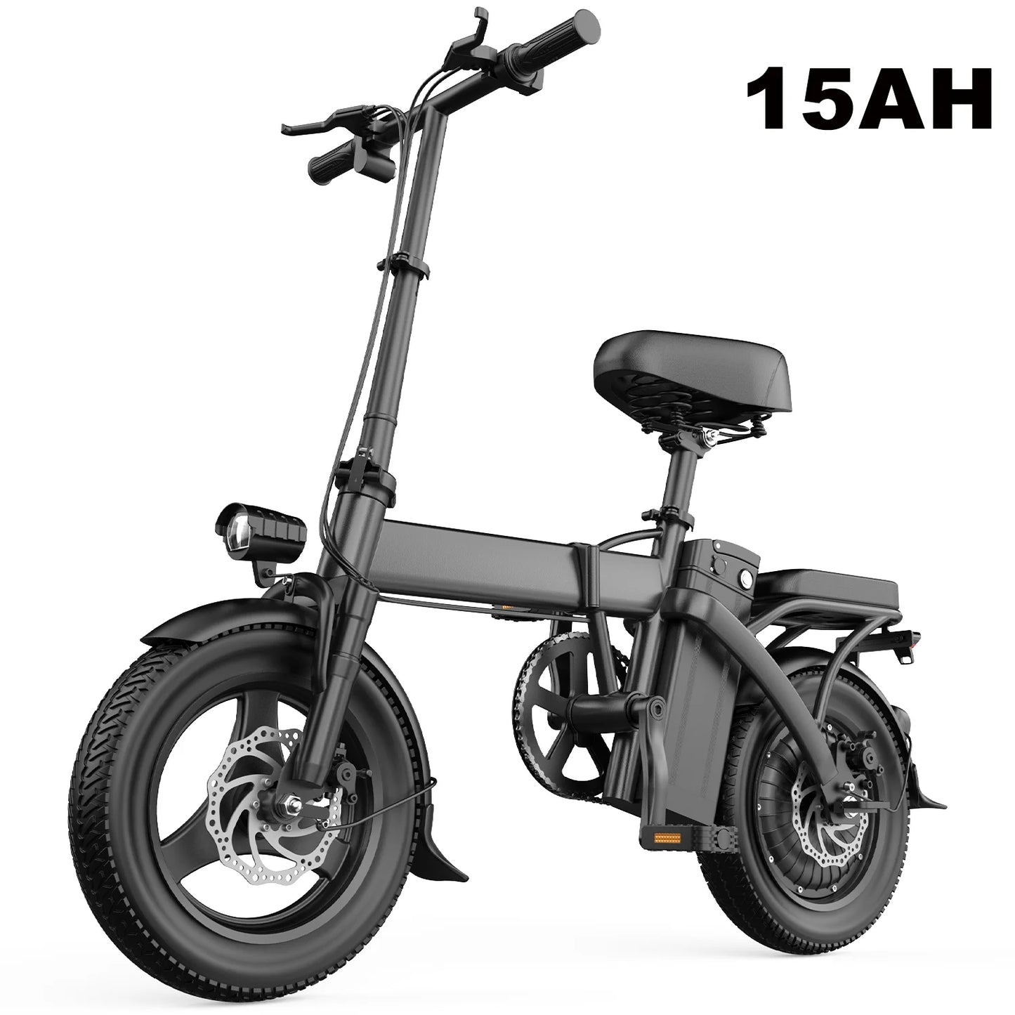 Adult Foldable E Bike LCD Display 14-inch Tire Electric Bicycle