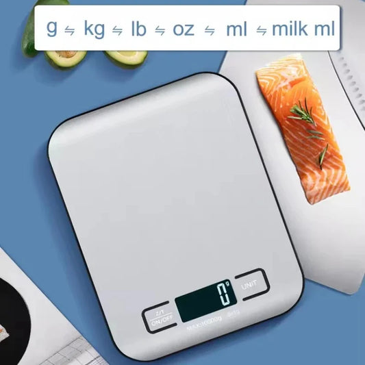 Digital Kitchen Scale with LED Display, 5kg/1g Stainless Steel Panel Electronic Scales. Home, Jewelry, Food , Snacks, Etc.