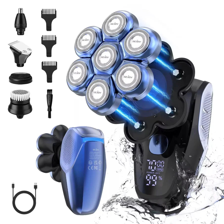 Multi-functional Electric Shavers Kit for Bald Head Shaving, Beard Shaving , all Mens Grooming