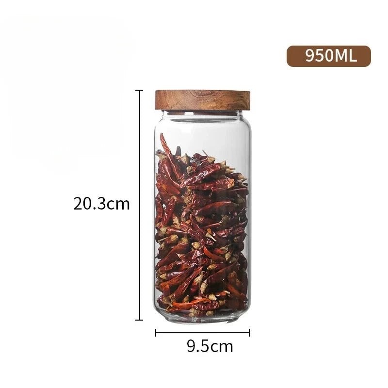 1pc Wooden Lids for Glass Organizers. Kitchen use or wherever you Prefer.