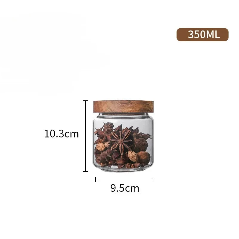 1pc Wooden Lids for Glass Organizers. Kitchen use or wherever you Prefer.