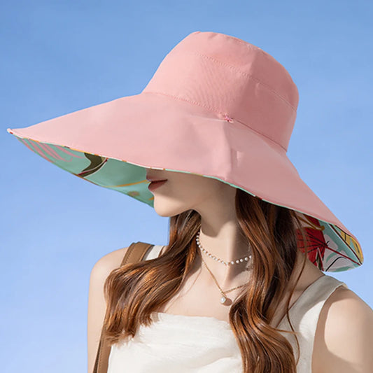 100% Cotton European and American Cross border Women's New Double sided Fisherman Hat for Summer, Enlarged brim Sun hat. 4 Styles, all reversible so........$ patterns and 4 contrasting colors. I KNOW Im grabbing a couple!
