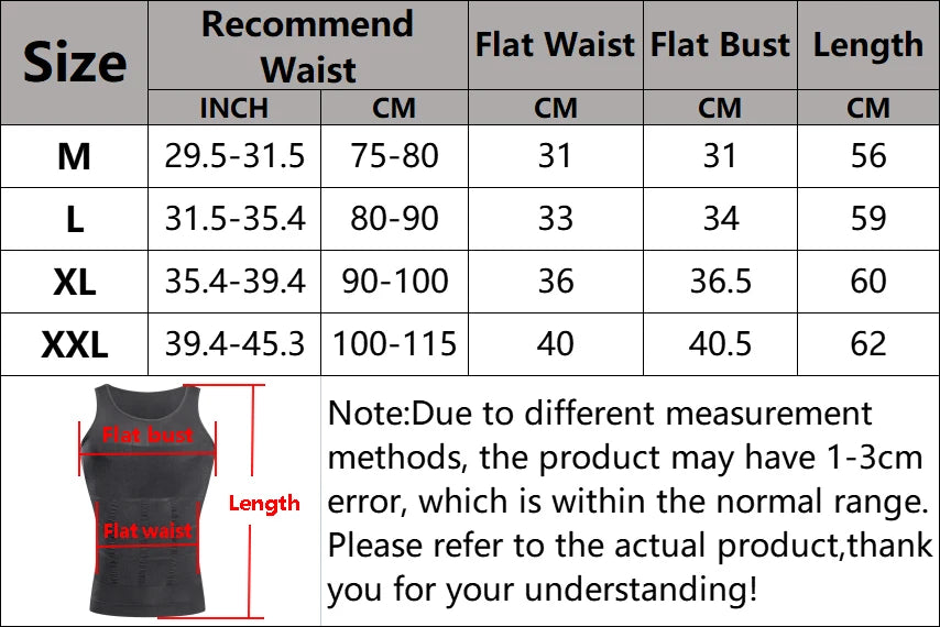 Mens Body Shaper,  Slimming Compression Vest and undershirt,   Seamless Waist Trainer,  Tank Top for Belly Control.