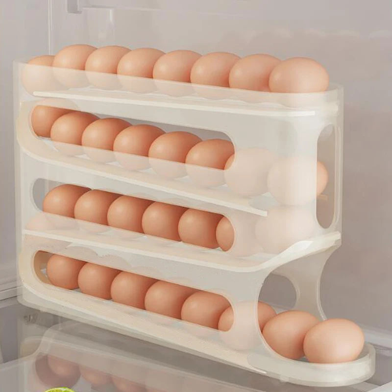2-4-layer Slide Egg Storage Box, Ladder Style Storage.