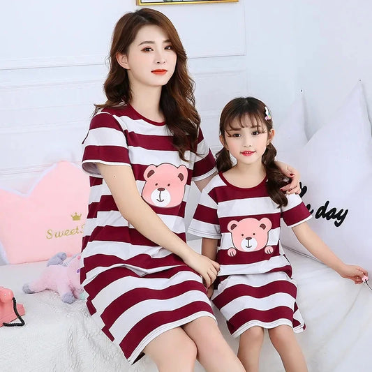 New Women's Nightgown Children's Clothing Cotton Home Casual  For Girls Kids Sleepwear