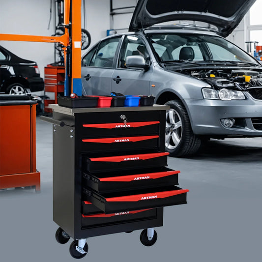 7 Drawer Rolling Tool Box Hardware Storage