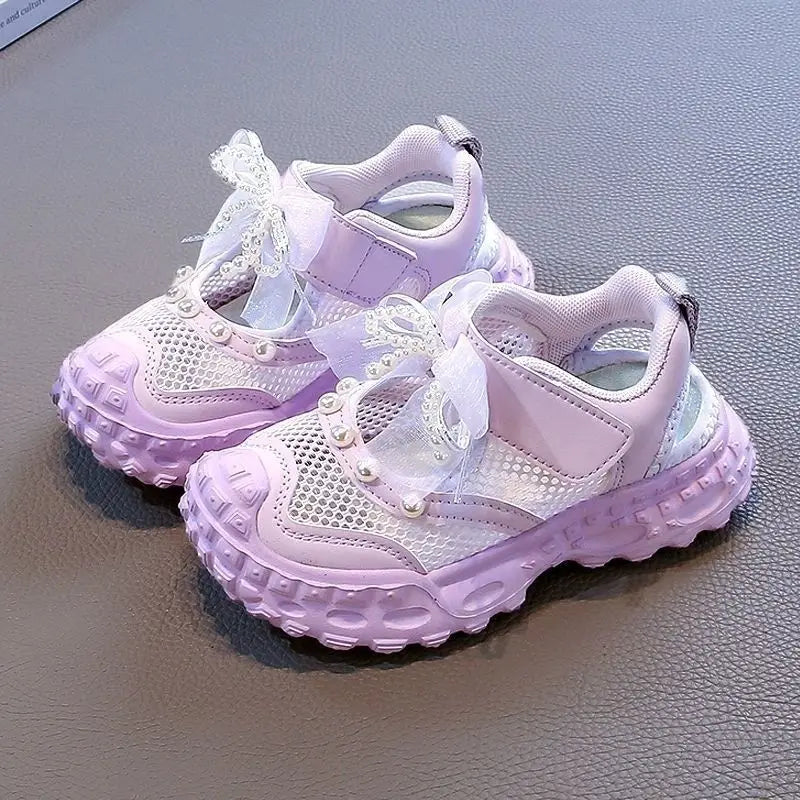 Girls' princess sandals summer children's pearl mesh shoes for sneakers Please check Sizing charts and availability. Some Sizes missing in all 3 colors