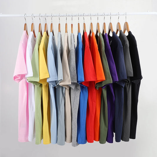 100% Cotton Solid T-shirts for Men / Woman, older Teens, Short Sleeve Fashion Brand Trend, Casual Soft Clothing Tees, Customized Products, Summer Tops, ,