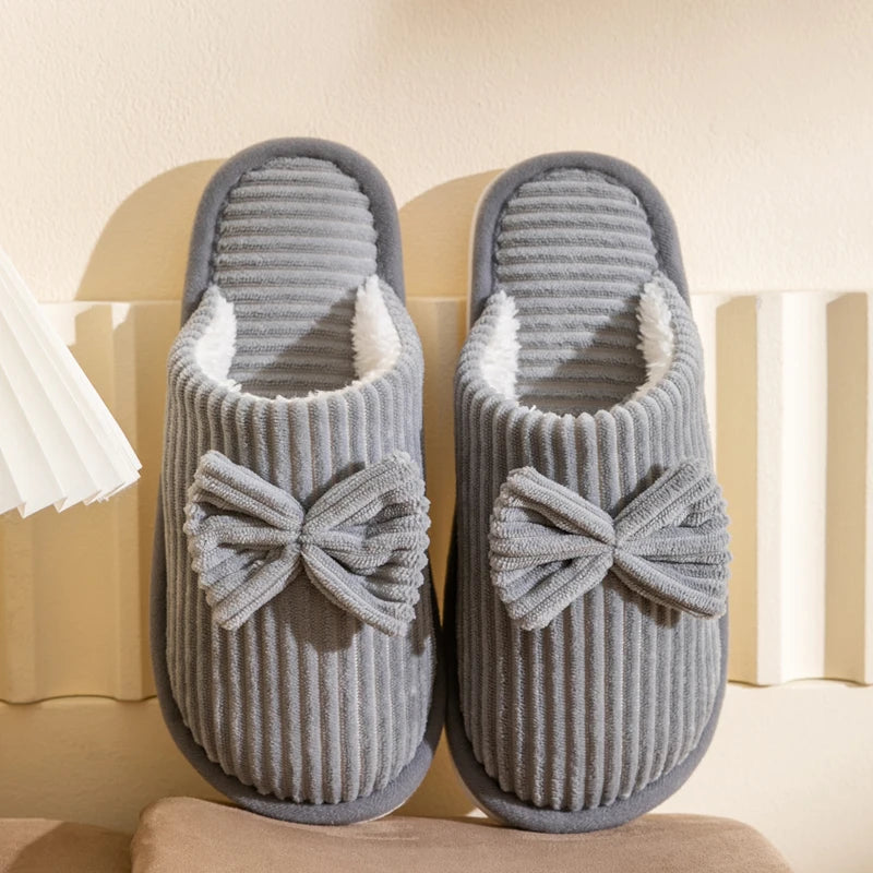 Women's Bow Slippers Fall/Winter/Spring. Lightweight and Comfortable, Soft and Warm  for  your Home.