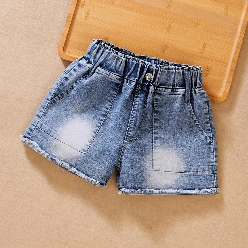 Baby Girls Summer Denim Clothing/ Shorts, Pants, Jeans, Clothes for Girls. Casual Short Trousers /Infant Bottoms