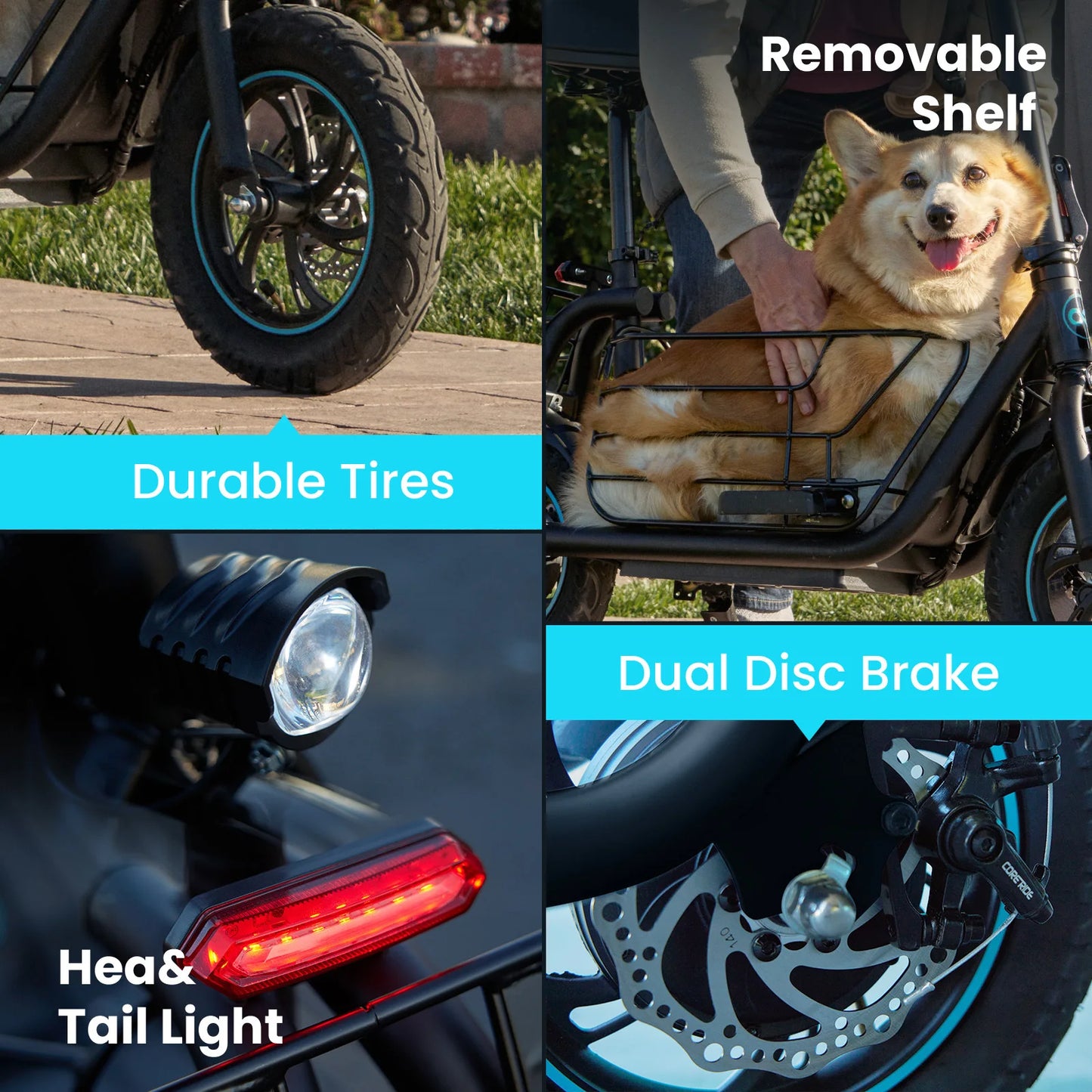 Gyroor Electric Scooter with Basket for Pet, 3 Riding Modes Foldable, for Adults - up to 20 Miles 18.6MPH