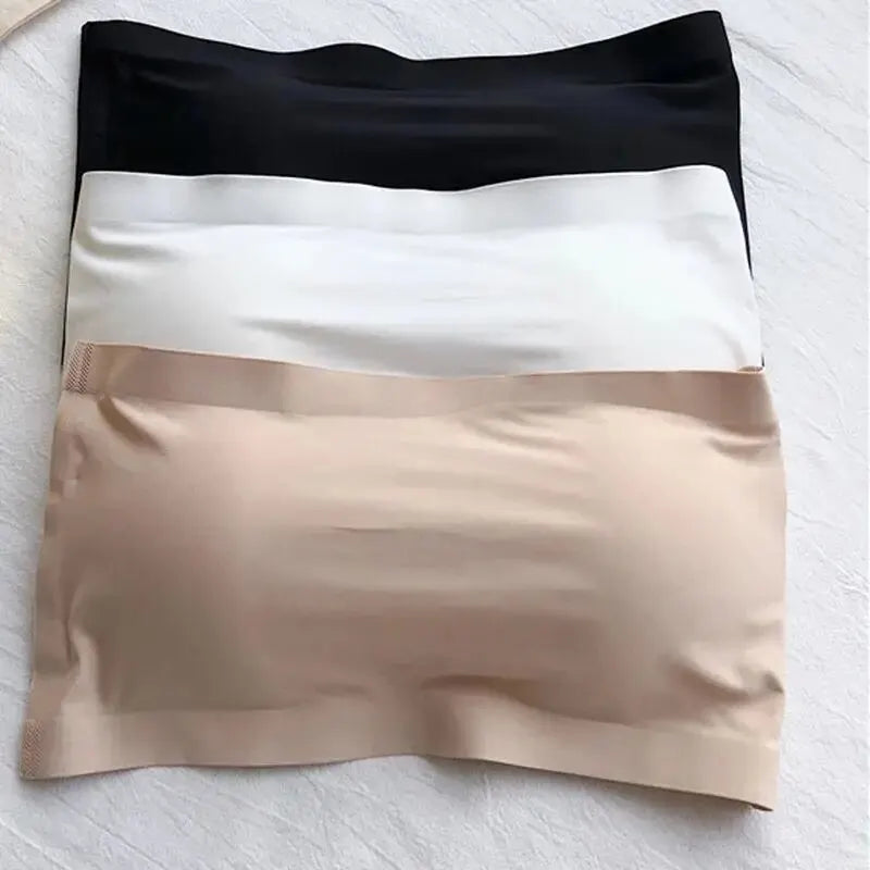 Seamless One-piece Tube Tops Women Removable Pads. Intimate Basics WHITE/KHAKI/BLACK in color order of LEAST available to MOST Available. Womens Strapless Bra Bandeau Lingerie. DONT wait if you need that Bandeau -St