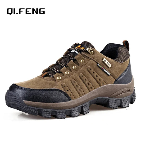 Men Casual Leather Shoes Classic.  Waterproof High Quality Shoe  also for Women as Climbing Shoes.