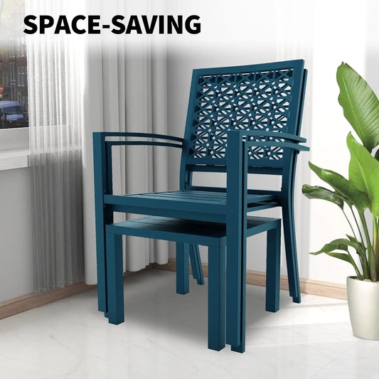 Patio Bistro Set, 3 Piece, Bistro Table and Chairs (Set of 2 ) Outdoor, Small Patio Furniture Sets with Coffee Table Garden Supplies,