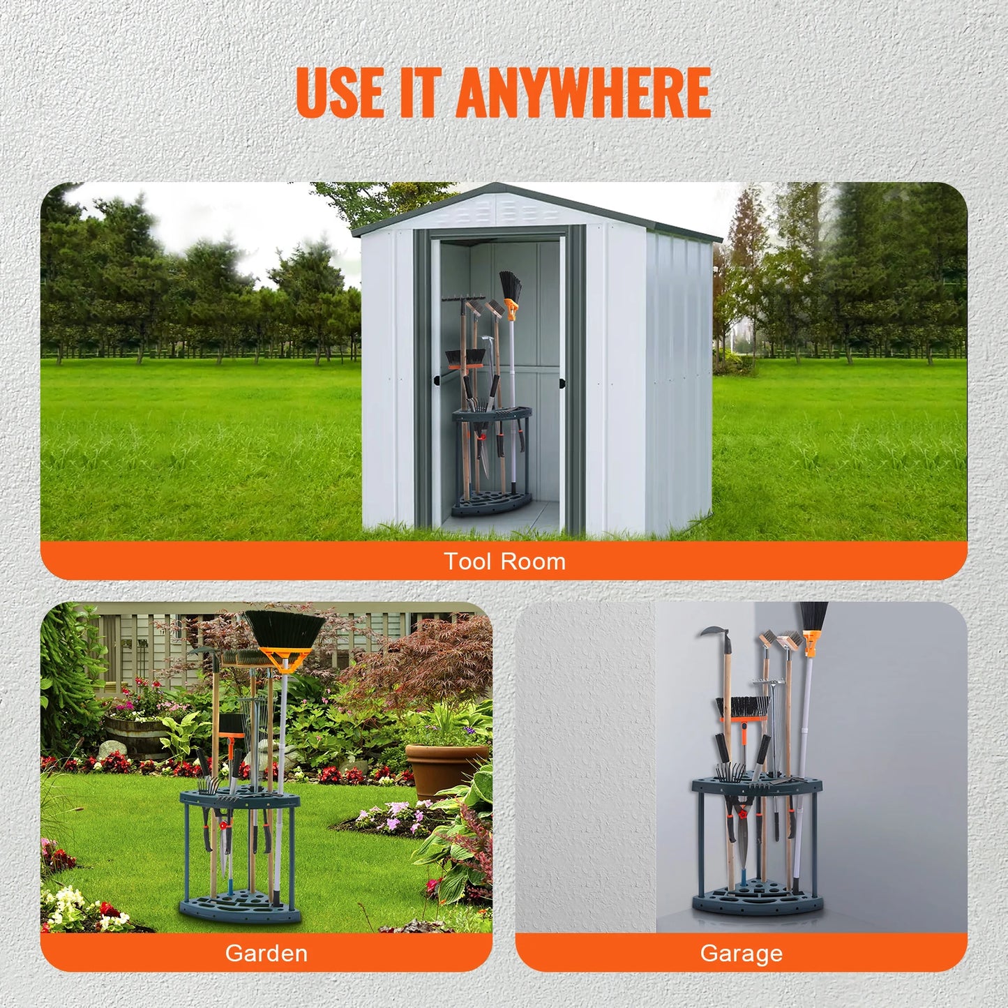 19 Slots Garden Tool Organizer