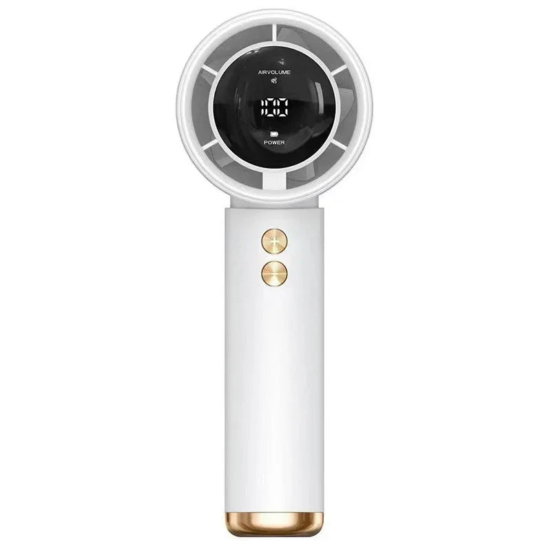 Mini Handheld Fan, USB Fast Charging Portable Air Calculating Fan, Mute Personal Highspeed Fan for Travel Outdoor Activities. In order of availablity Pink Has the Most, Blue is next, then BLack and white has the least amo