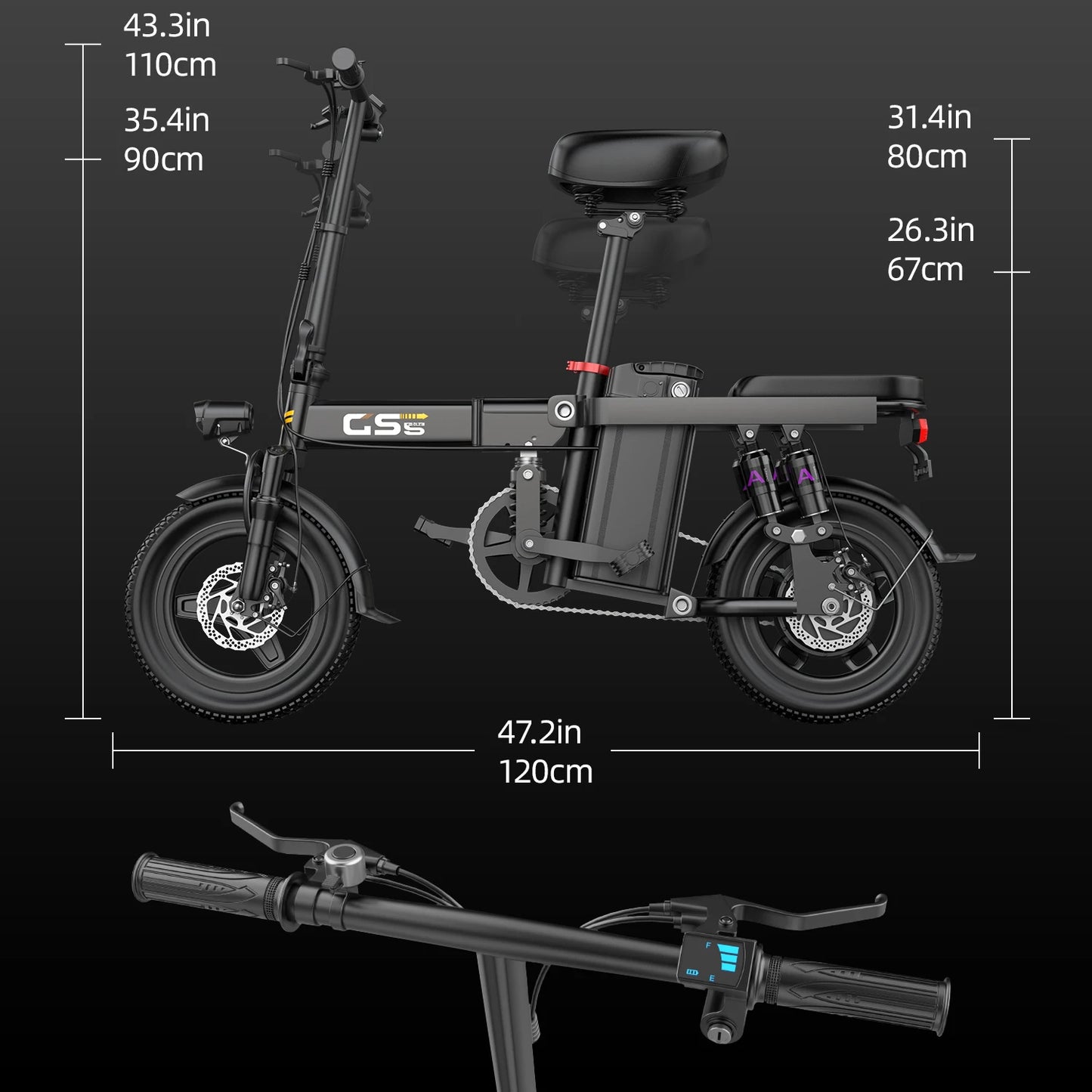 Electric Bike -Folding with Removable Battery