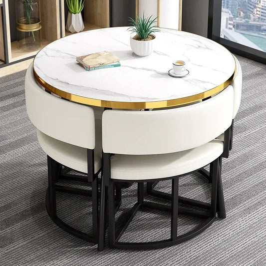Dining Table, Chairs, Set 4 Chairs, Center Floor Table, Round, Luxury Office Table, Home Furniture