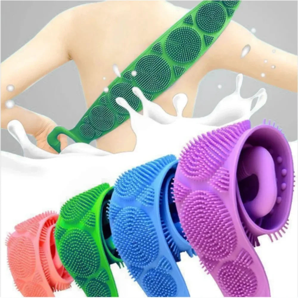 Silicone Body Scrubber, Back Massage Exfoliating Sponge, Bath Brush.