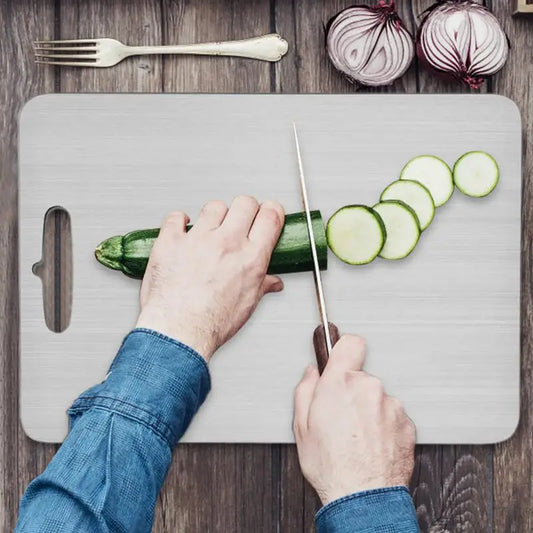 Titanium Cutting Boards for Kitchen. Double Sided Food Grade Portable Fruit Meat Chopping.