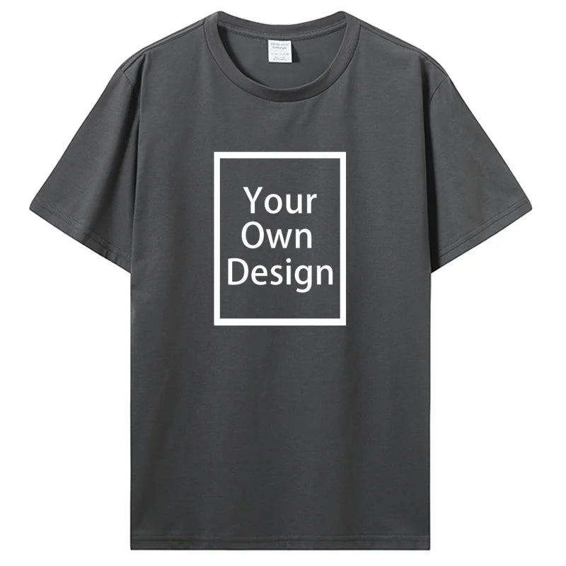Cotton Customized Print with Short Sleeves. T Shirt for Men/ Women. DIY Your Liked Photo Or Logo Cotton T-shirt.