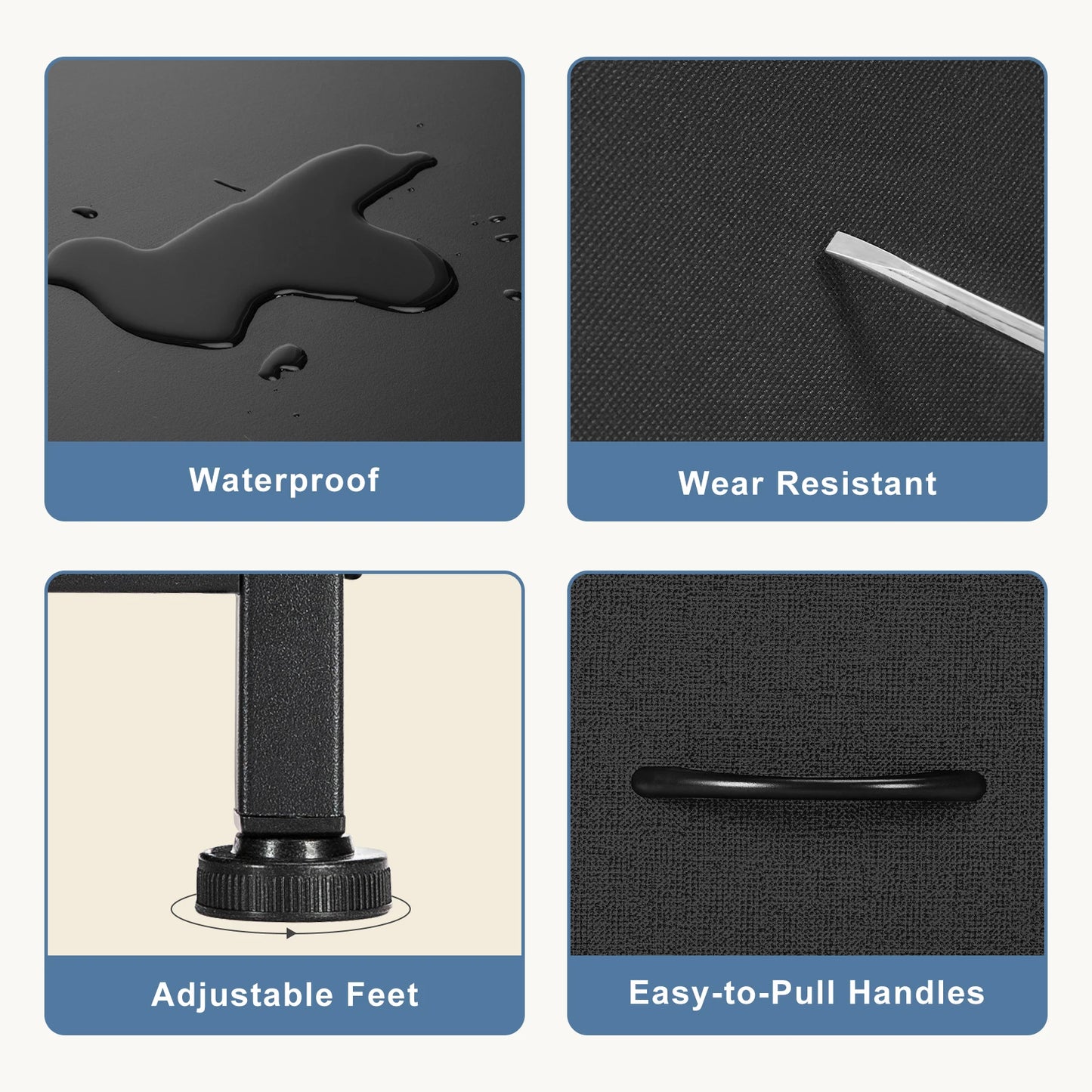 JHK Desser For Bedroom With 7 Fabric Drawers Organizer, Storage Closet, Chest For Clothes.