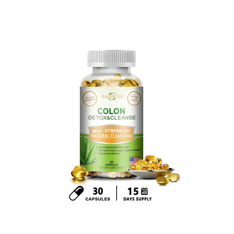 Balincer Colon Cleansing Supplement - Full Body Colon, Digestive Regulation and Gut Health for Men and Women, 120 Capsules