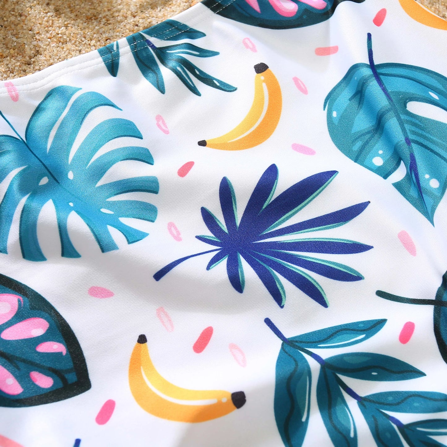 Holiday Family Pool/Beachwear. Print Bow Hollow Out One-piece Suit Swimwear, Swim Trunks, Mom Dad Kids Matching Outfits Swimsuit, Check sizing Chart!!!
