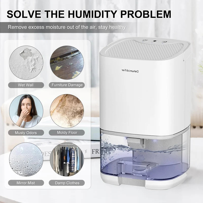 Air Dehumidifier,  Portable Mute Moisture Absorbers . Air Dryer For Home, Bedroom, Office ,Kitchen, and Deodorizer Dryer EU/US plug.