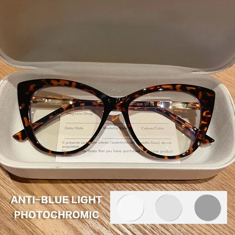 TR90 New Fashion Cat Eye Anti-Blue Ray Reading Glasses, Photochromic Myopia, Customization Prescription, Optical Eyewear. SO MANY Choices