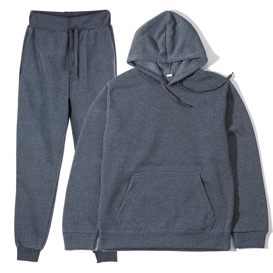 Men's Sports Sweat Suit Fashion Tracksuit, Womens Hoodies + Pants, Two Pieces Sets for Running, Casual Sweatshirts Sweatpants Men's Clothing