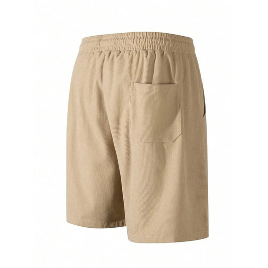 Summer Mens Corduroy Casual Shorts, Beach Shorts, Basketball Shorts, Solid Colors Sportswear