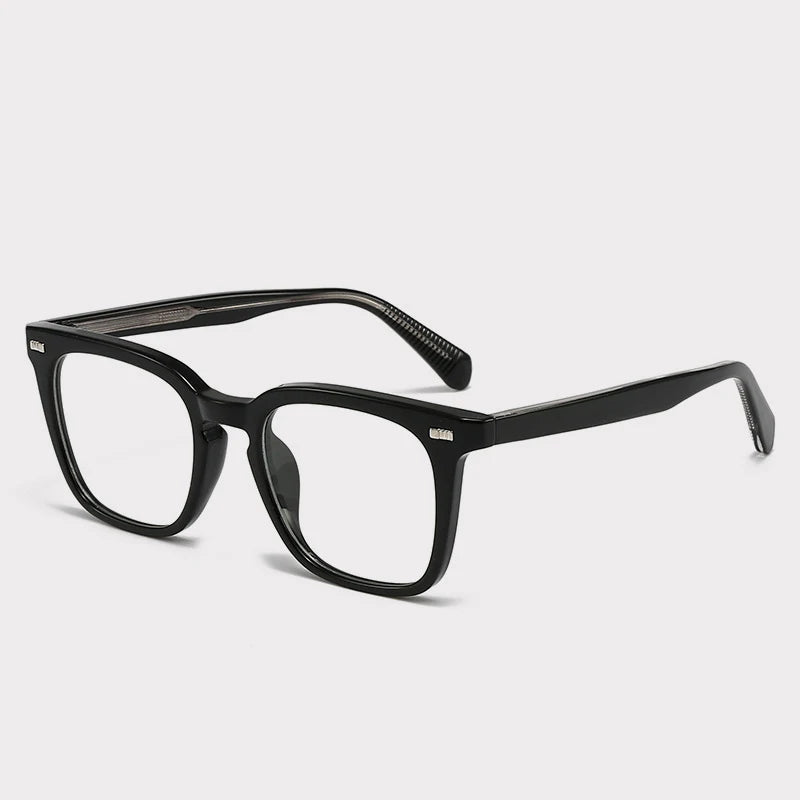 Transparent Square Men's Reading Glasses, TR90 Large Frame, Blocks Harmful Blue Light, Myopia, Prescription Glasses For Women/MEN