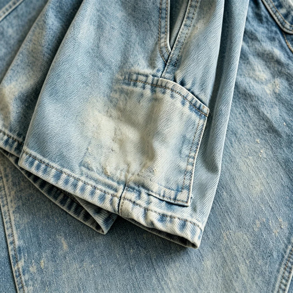 Kids Denim Cargo Shorts, 2-8Y, Casual Summer Jeans /Bottoms with Elastic Waistband. Comfortable Childrens Outdoor Wea.