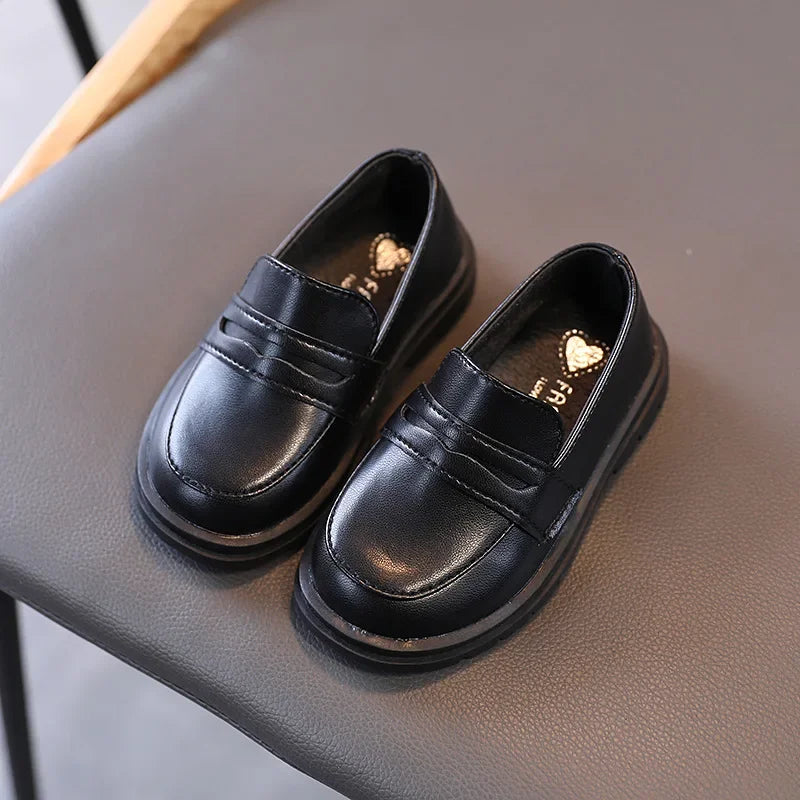 Children Leather Shoes for Boys /Girls /Kids Loafers, Slip-on School Flats, for Dress Occasions 21-36