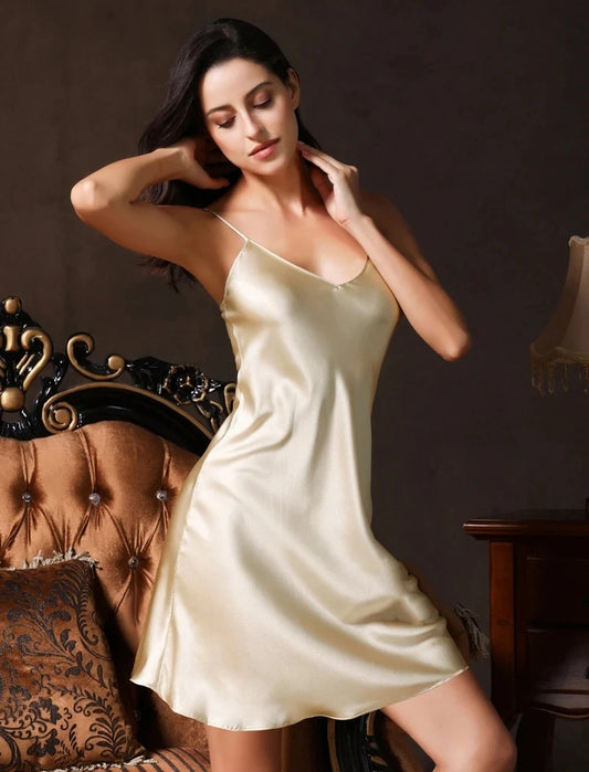 93%" Real Silk"Nightgowns for Women , Especially Perfect for MOTHERS DAY Gift. Night Dress , Plus Sizes, Deep V-neck Chemise Full Slips Bridal Nighties S-3XL