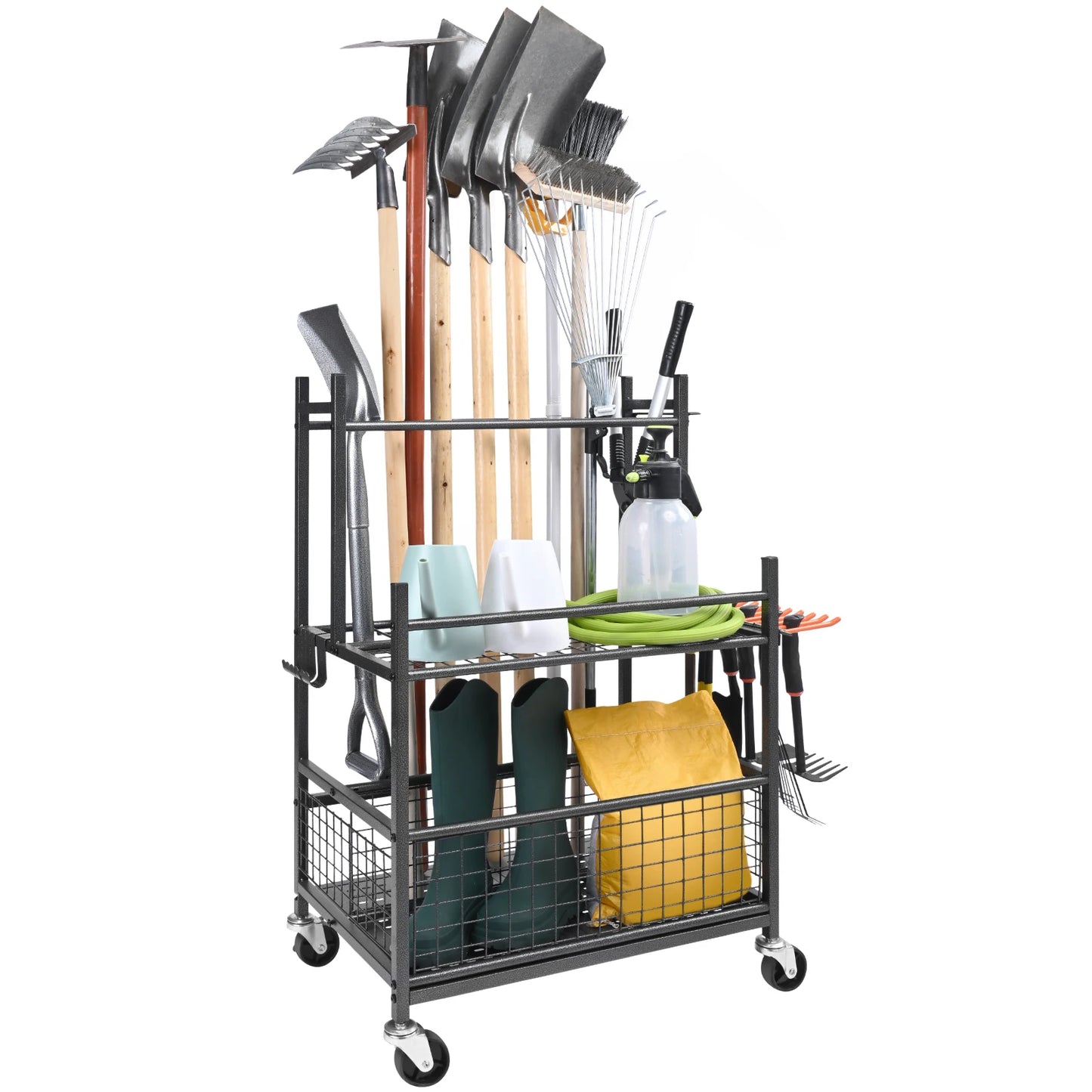 Garden Tool Organizer with Hooks