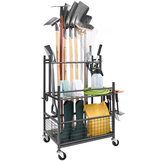 Garden Tool Organizer with Hooks