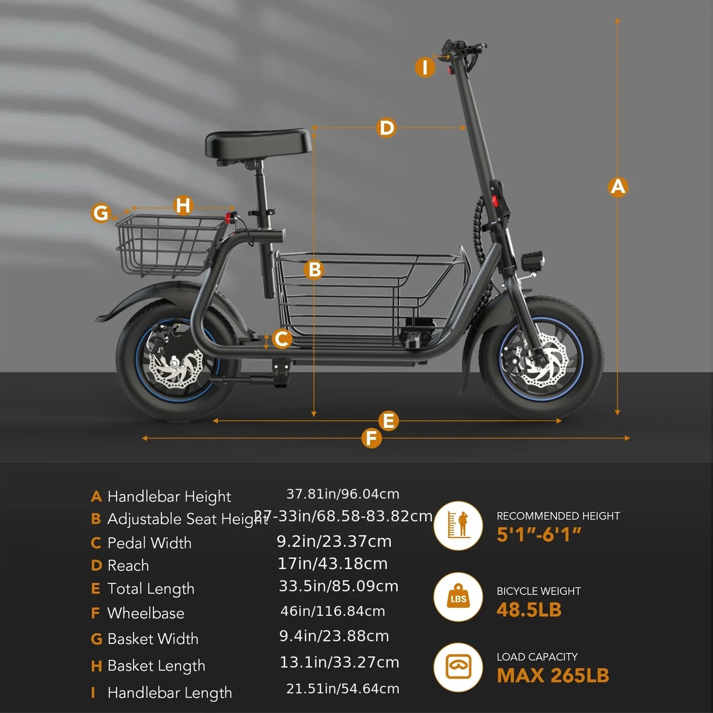 Gyroor Electric Scooter with Basket for Pet, 3 Riding Modes Foldable, for Adults - up to 20 Miles 18.6MPH