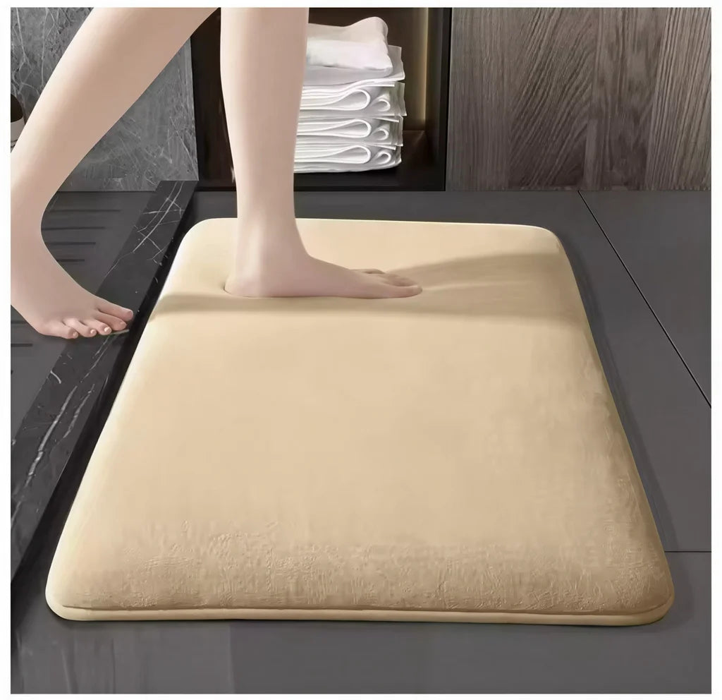 Super absorbent floor mat, super anti slip velvet bathroom floor mat,
