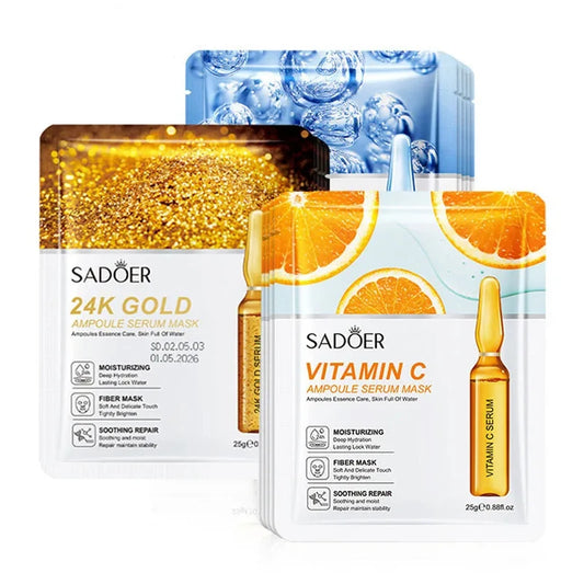 10pcs, Vitamin C Hyaluronic Acid Face Mask. Moisturizing and Firming Skin Care Products