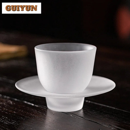 High-end Transparent Thick Glass Tea Tureen, Tea Maker, Dispenser, Cover Bowl, Tea Bowl With Saucer Set