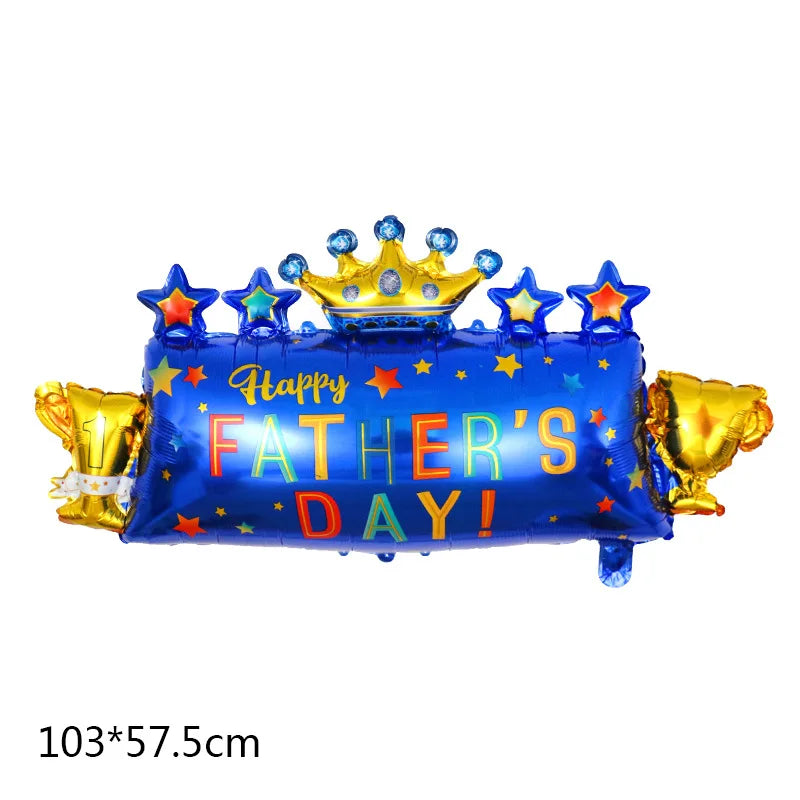 1 set of Large "Best Dad "Trophy Foil Balloons for Father's Day. Trophy Balloons for Father's Day Party Decorations .