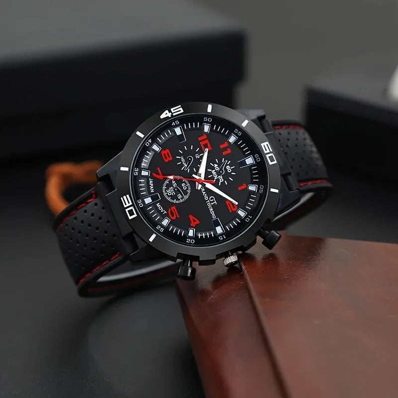 5 pieces of men's quartz watch set, perfect as a FATHERS DAY gift, OR ANY OTHER GIFT for another occasion