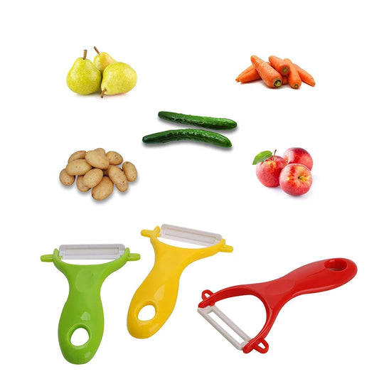 Ceramic Peeler in 4 Colors. Vegetable and Fruit, Potato, Carrot, Cucumber, Etc.