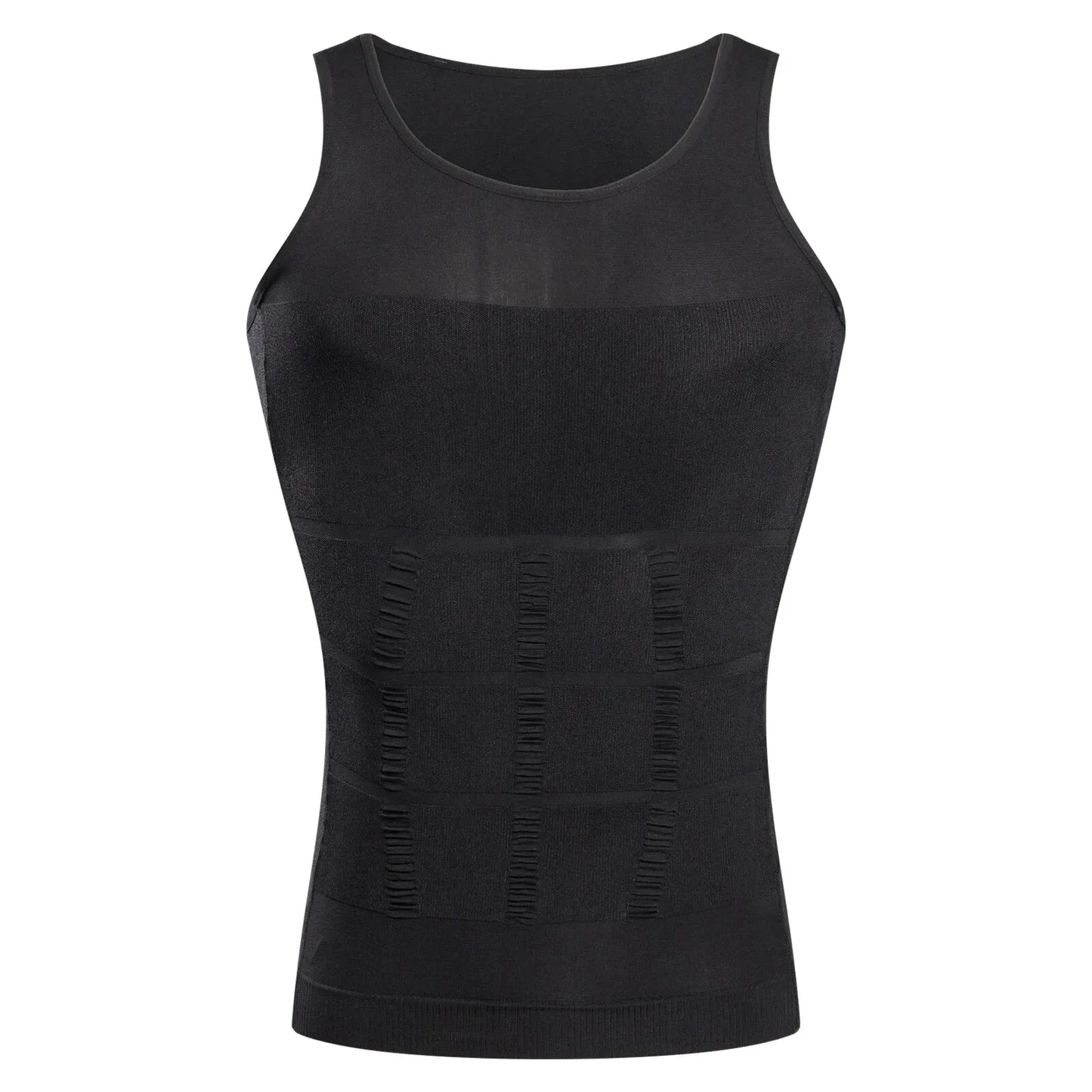 Mens Body Shaper,  Slimming Compression Vest and undershirt,   Seamless Waist Trainer,  Tank Top for Belly Control.
