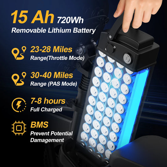 Adult Foldable E Bike LCD Display 14-inch Tire Electric Bicycle